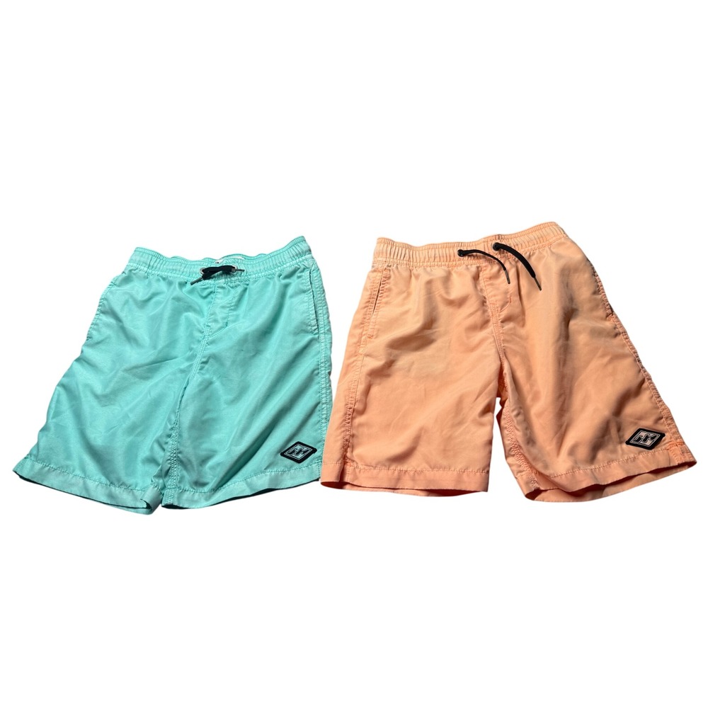 Billabong Boys Recycler All Day Layback Board Shorts Lot 2 Aqua Peach XL 7 Swim